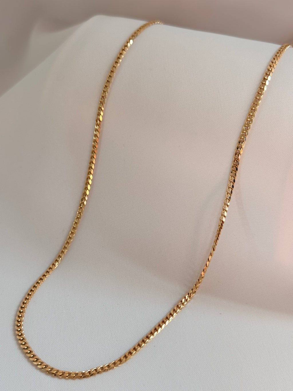 Cuban knitted Necklace 60cm 18K