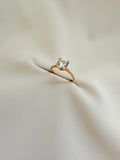 Solitario Zirconia Italiana 18k size 6/2