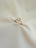 Solitario Zirconia Italiana 18k size 6/2