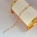 Rosario Bracelet cross & virgin 14k adjustable