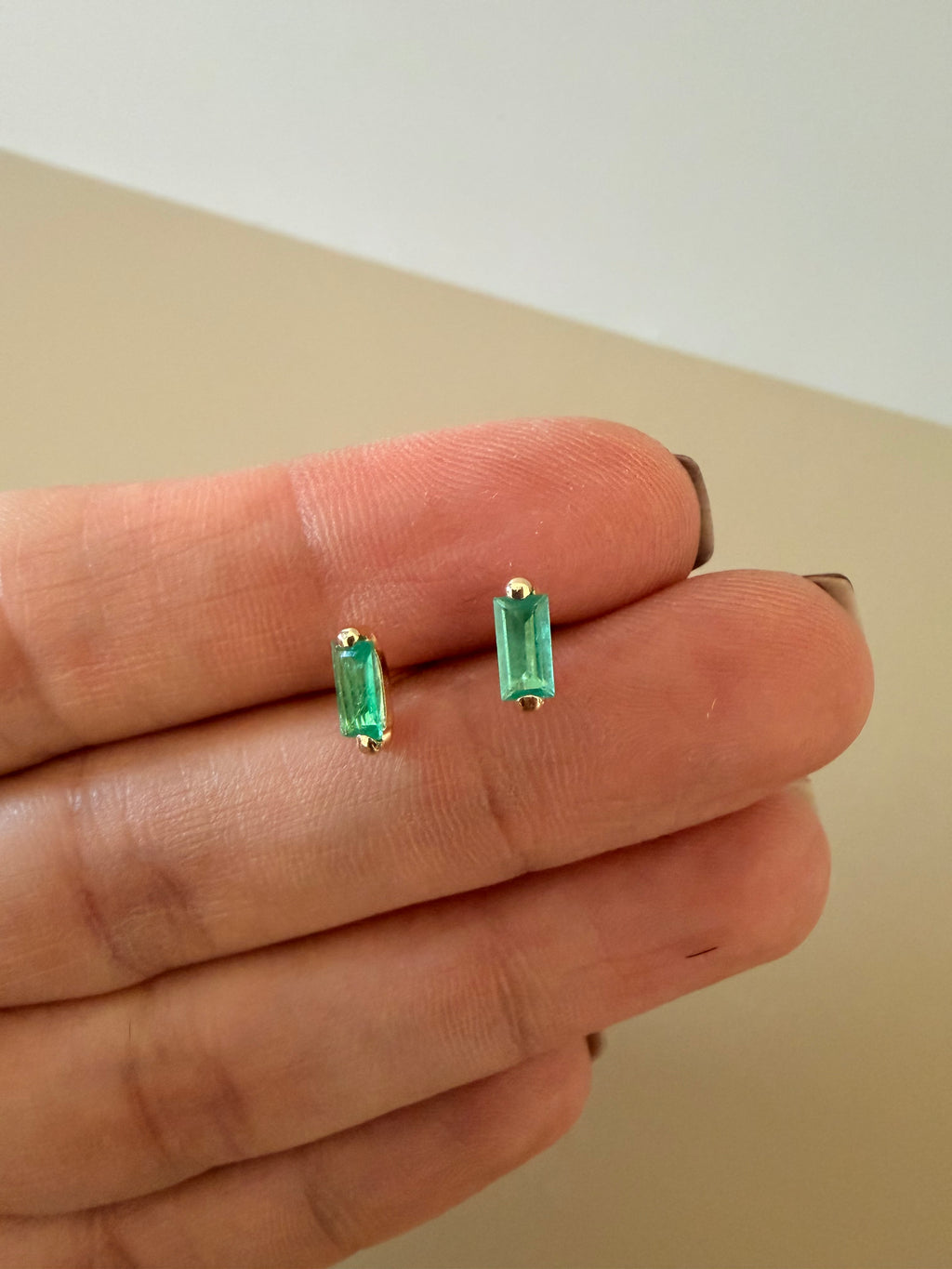 Esmeraldas Rectangular 14k