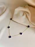 Dark blue Necklace adjustable 45cm 14K