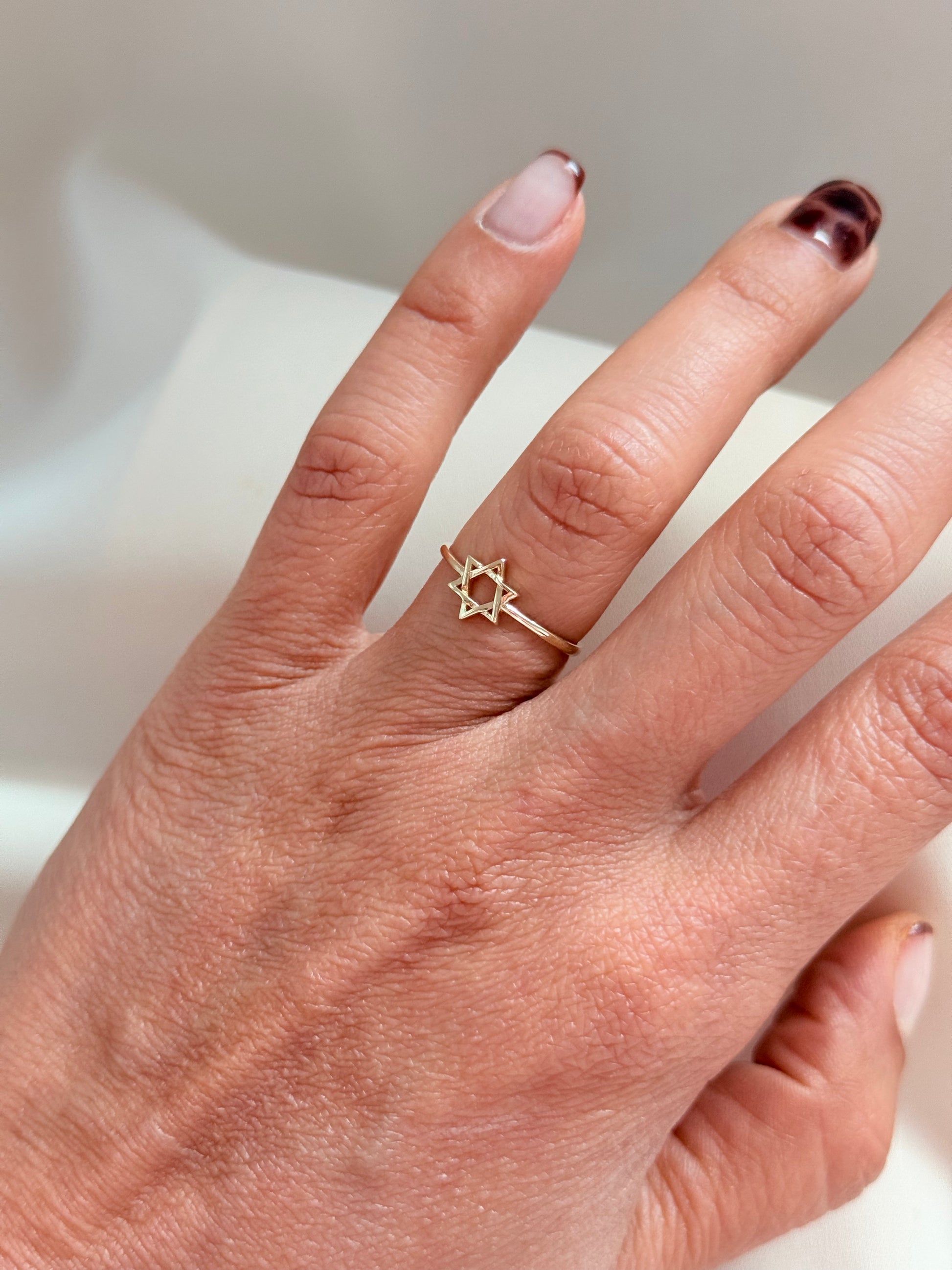 David's Stars Ring 14K 5 Size