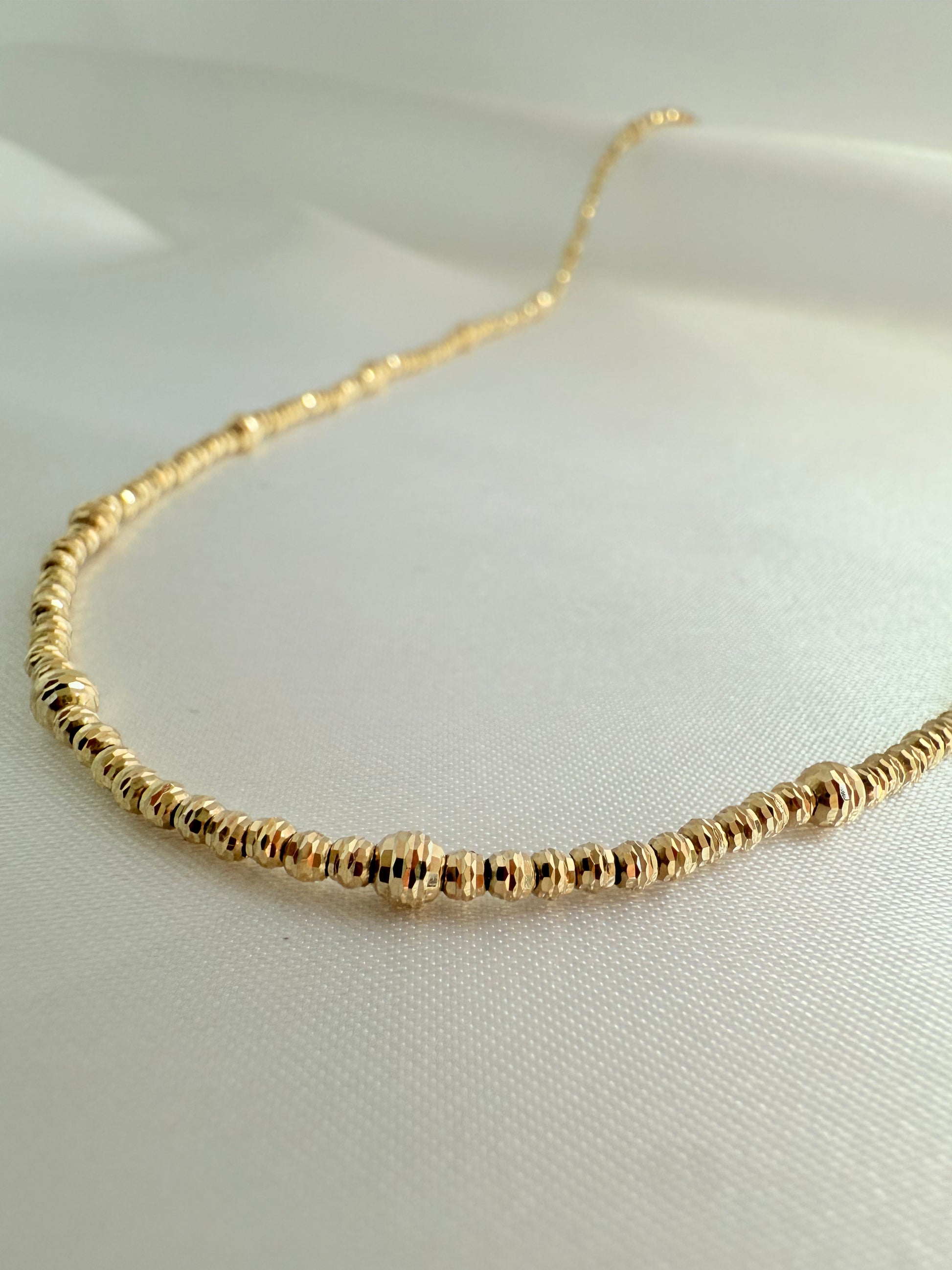 Diamond effect Necklace 14K