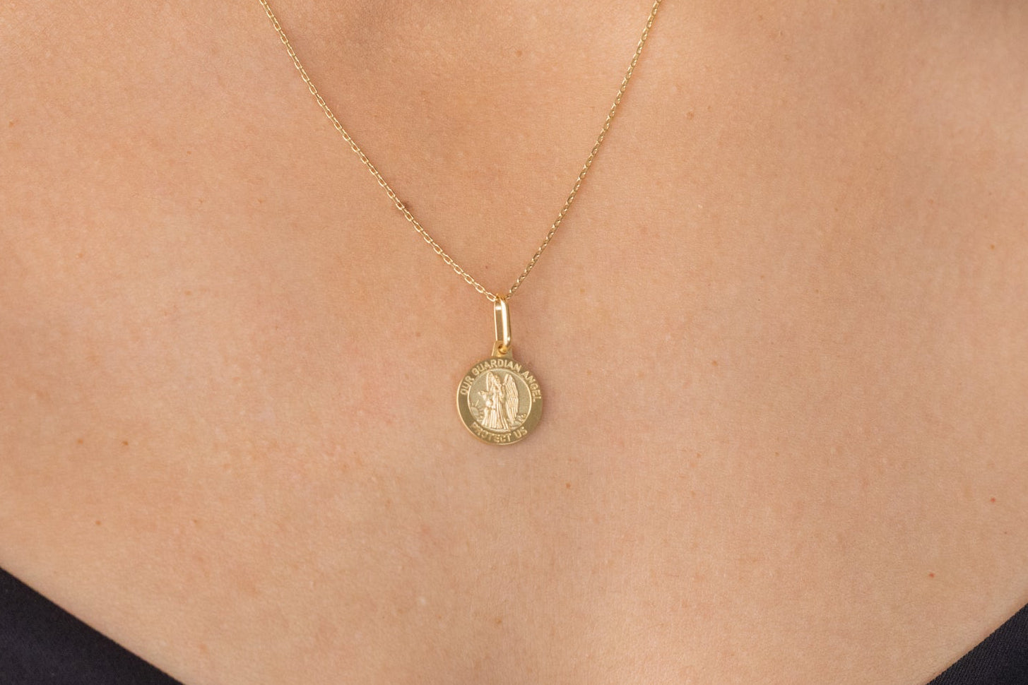Dije Angel de la Guarda 14k