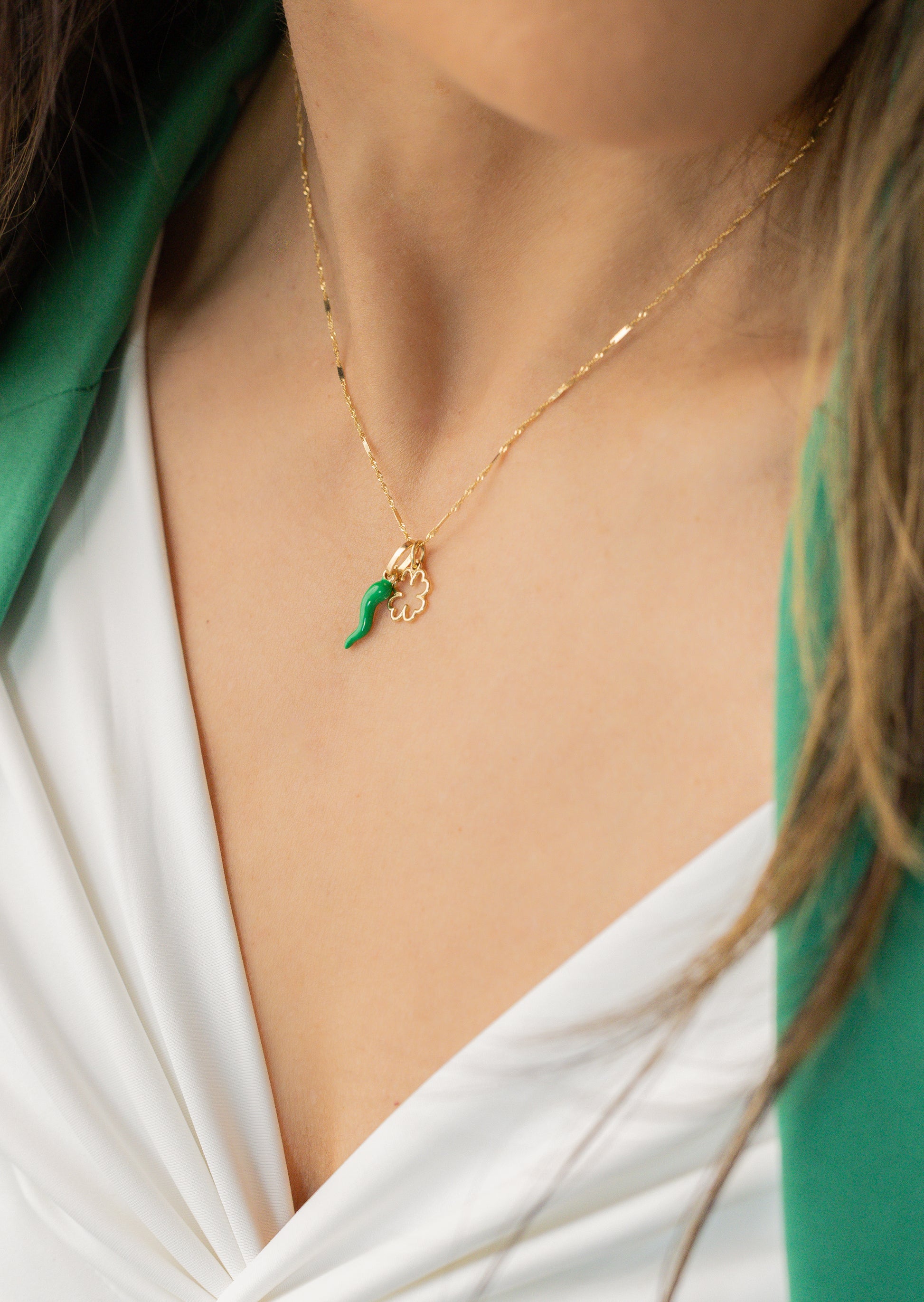 Green Horn pendant 18k