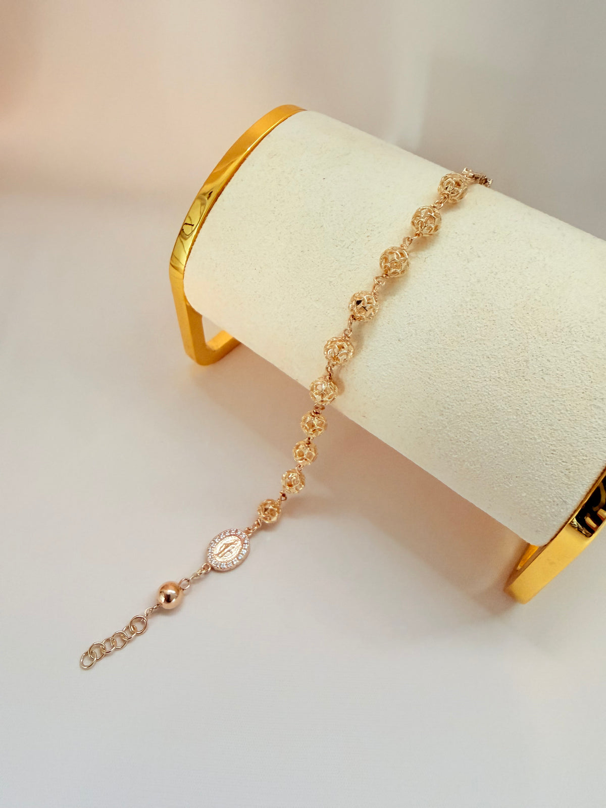 Brazalet Decenario Balines Filigrama 14k 20cm