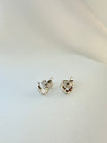 White Gold half moon Stud 18K