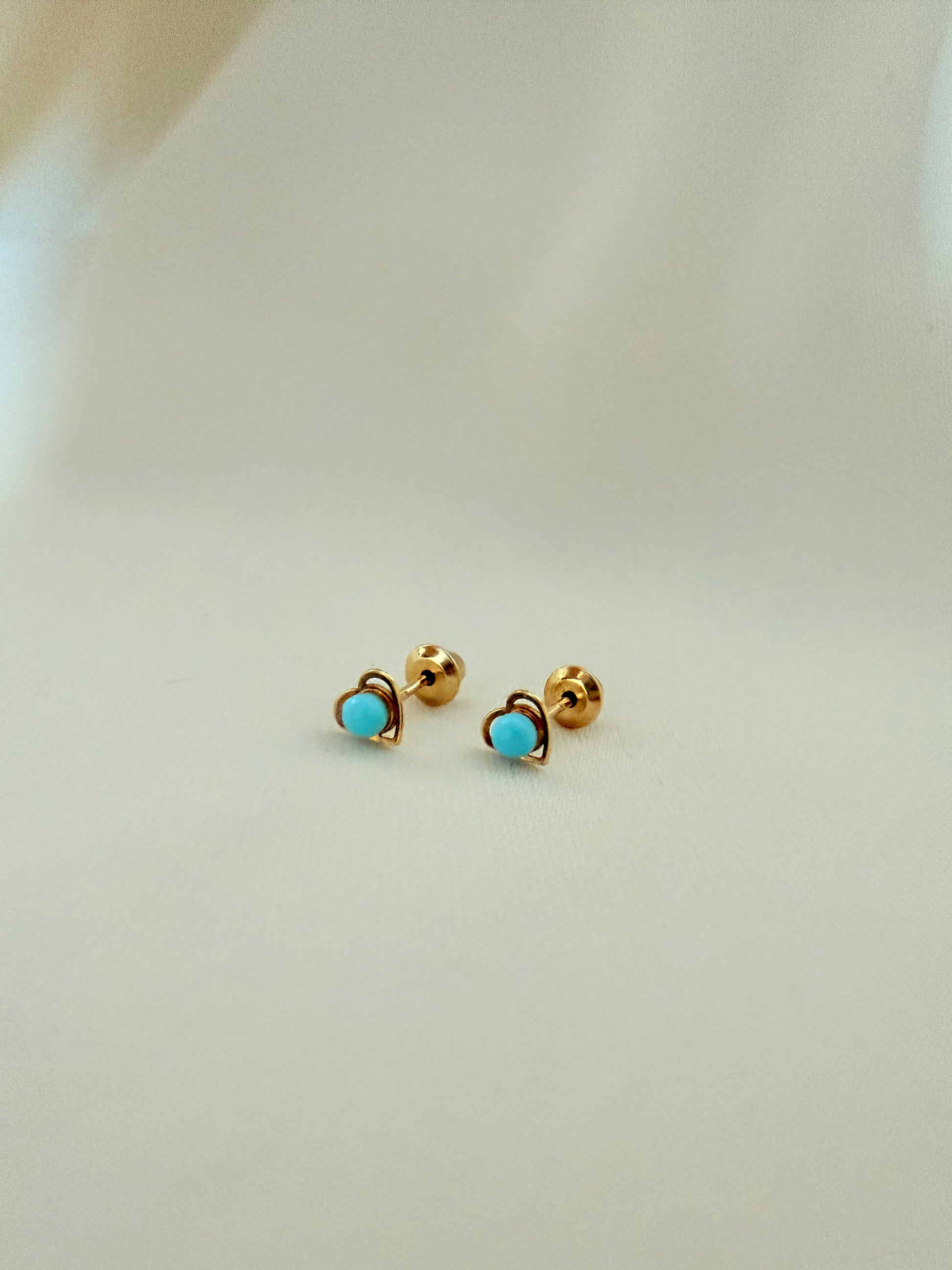 turquoise heart 18k
