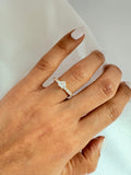 Solitaire Ring 18k 7/2 Size