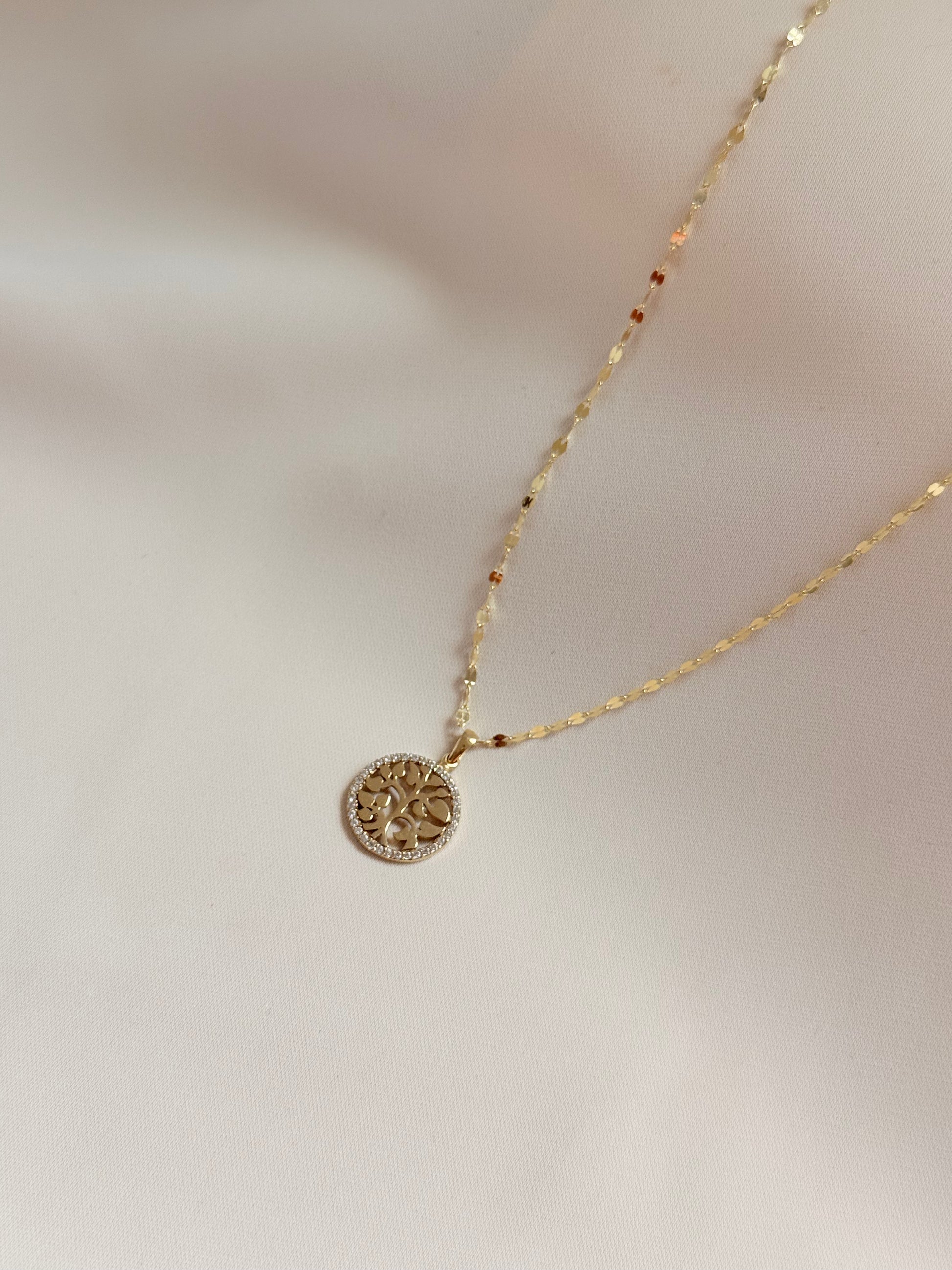 Life's Tree Necklace 45cm 14K