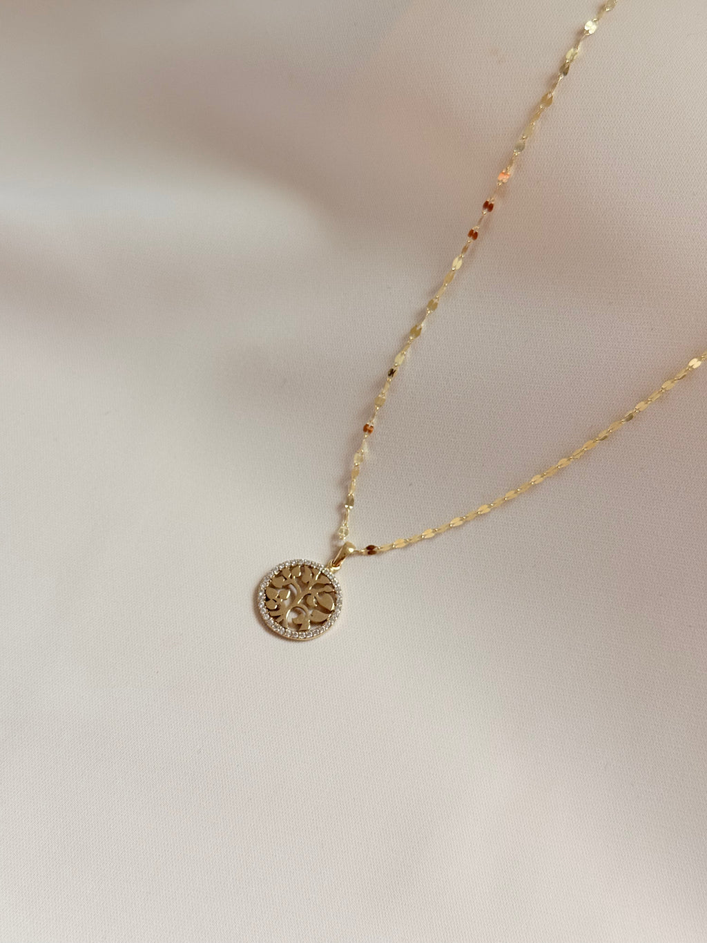 Life's Tree Necklace 45cm 14K