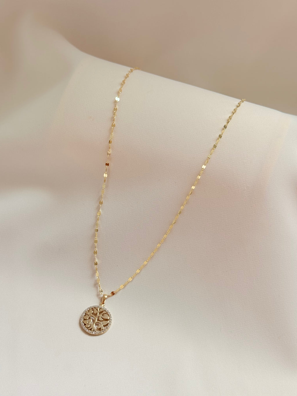 Life's Tree Necklace 45cm 14K