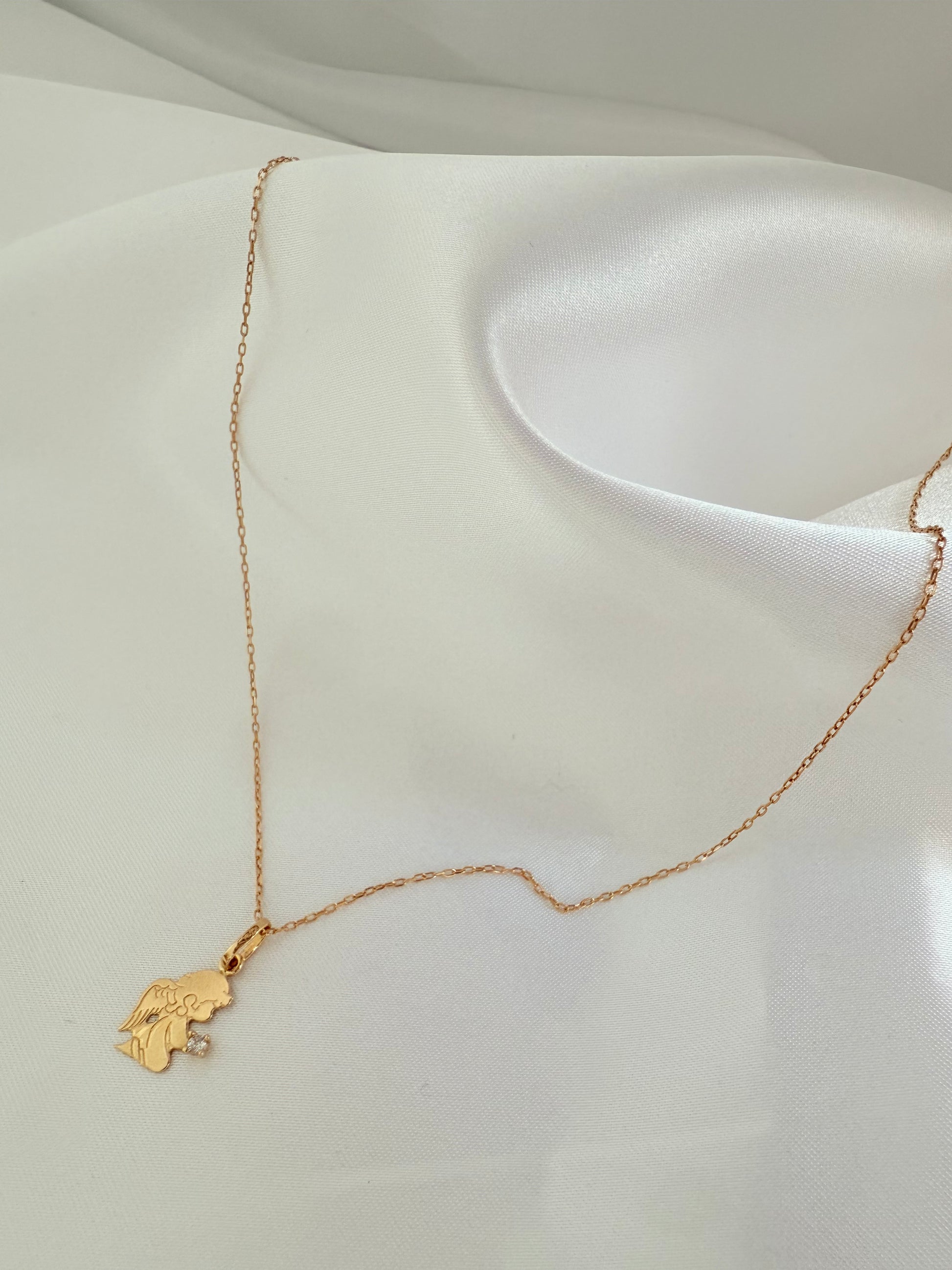 Little Angel Necklace 44cm Adjustable 18k