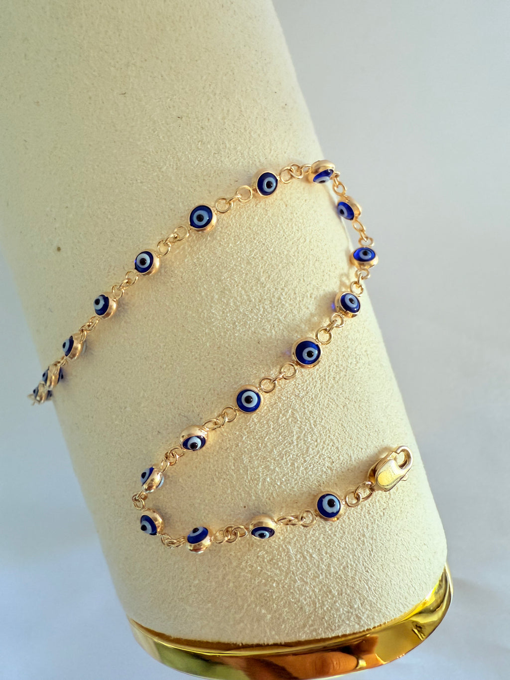 Mini Turkish Eye bracelet 14k