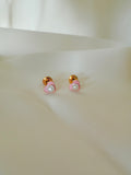 Pink heart and Pearl 18K