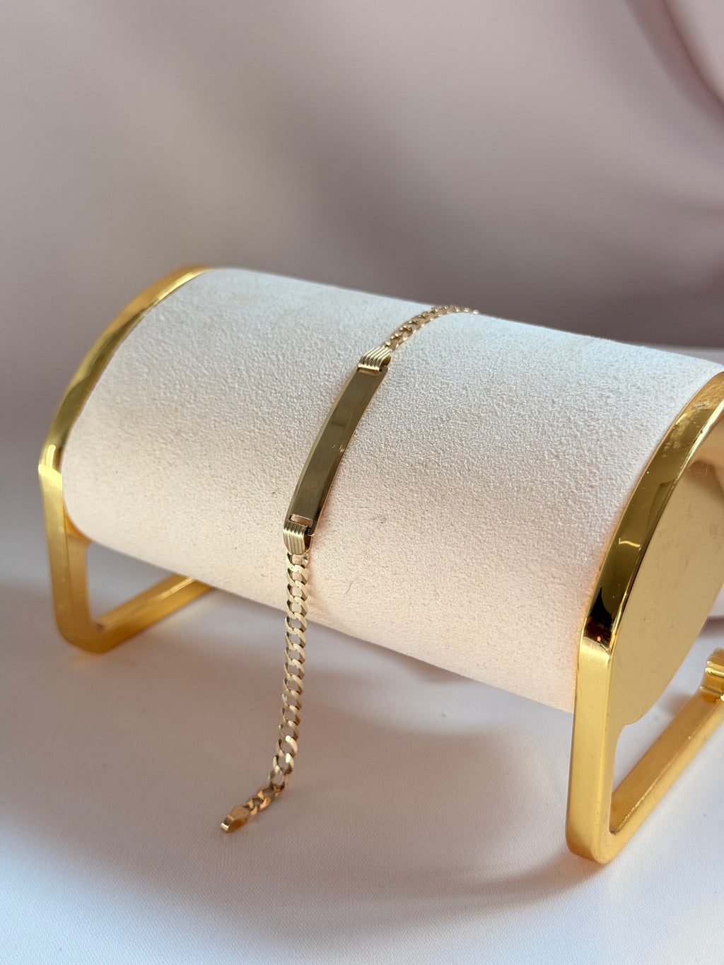 Plate bracelet child 14k 16cm