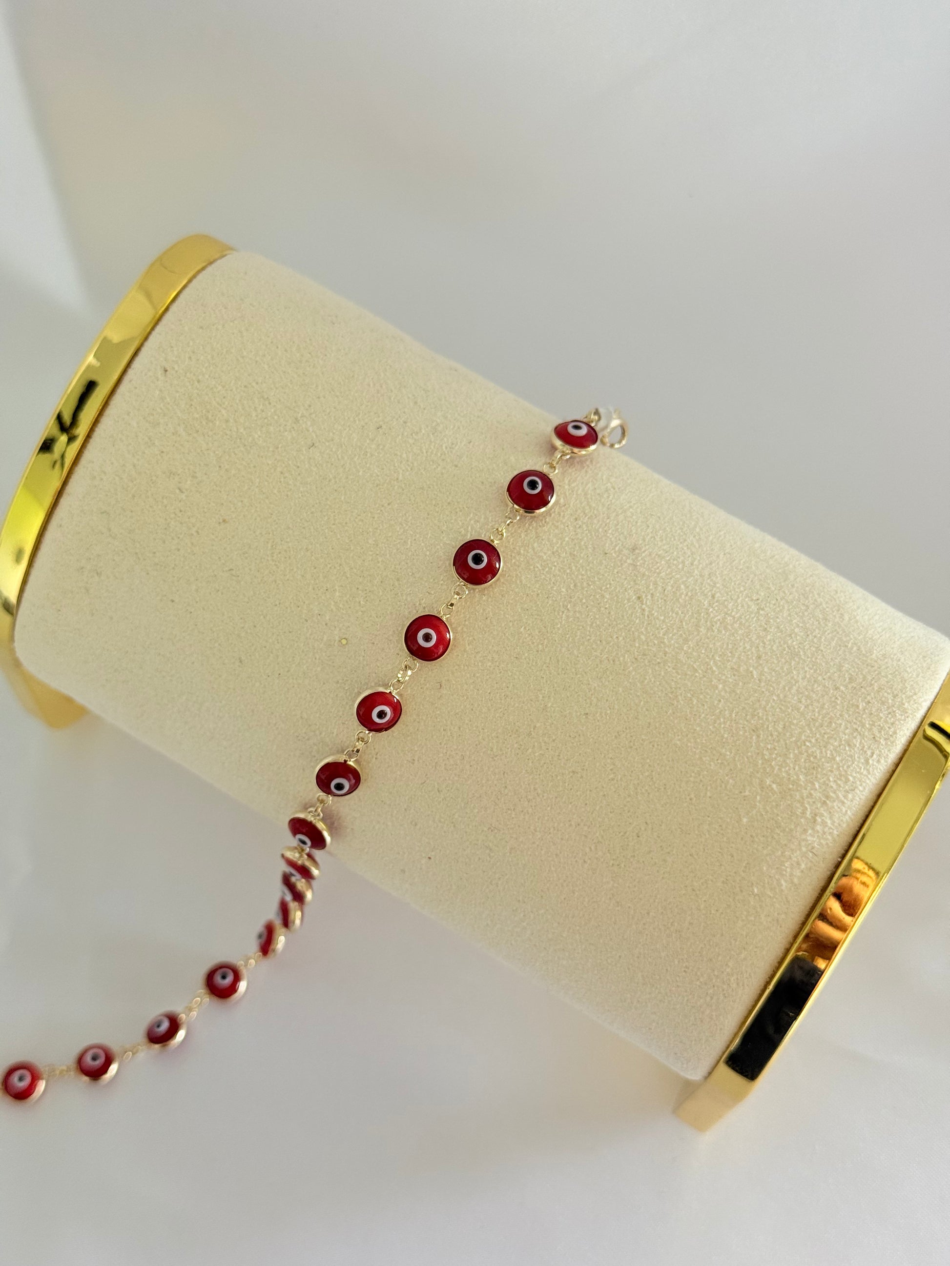 Red Eye bracelet 14k