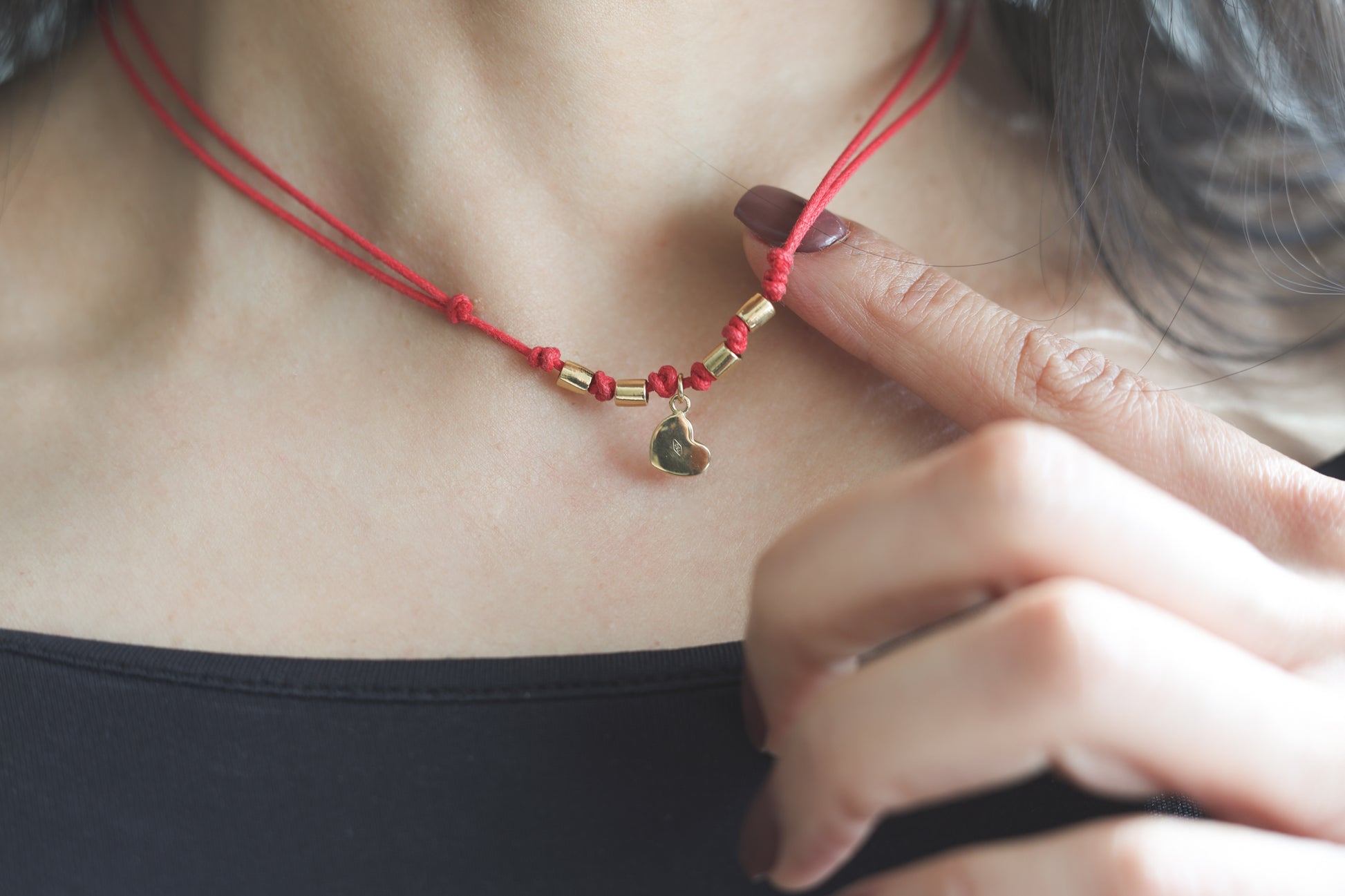 Red Heart Choker 18K