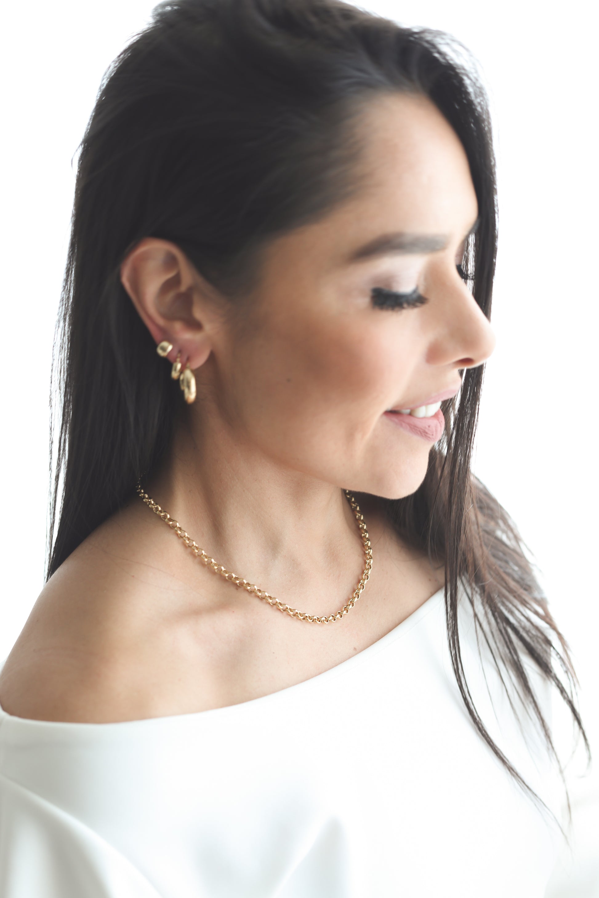 Rolo chain Necklace 45cm 14K