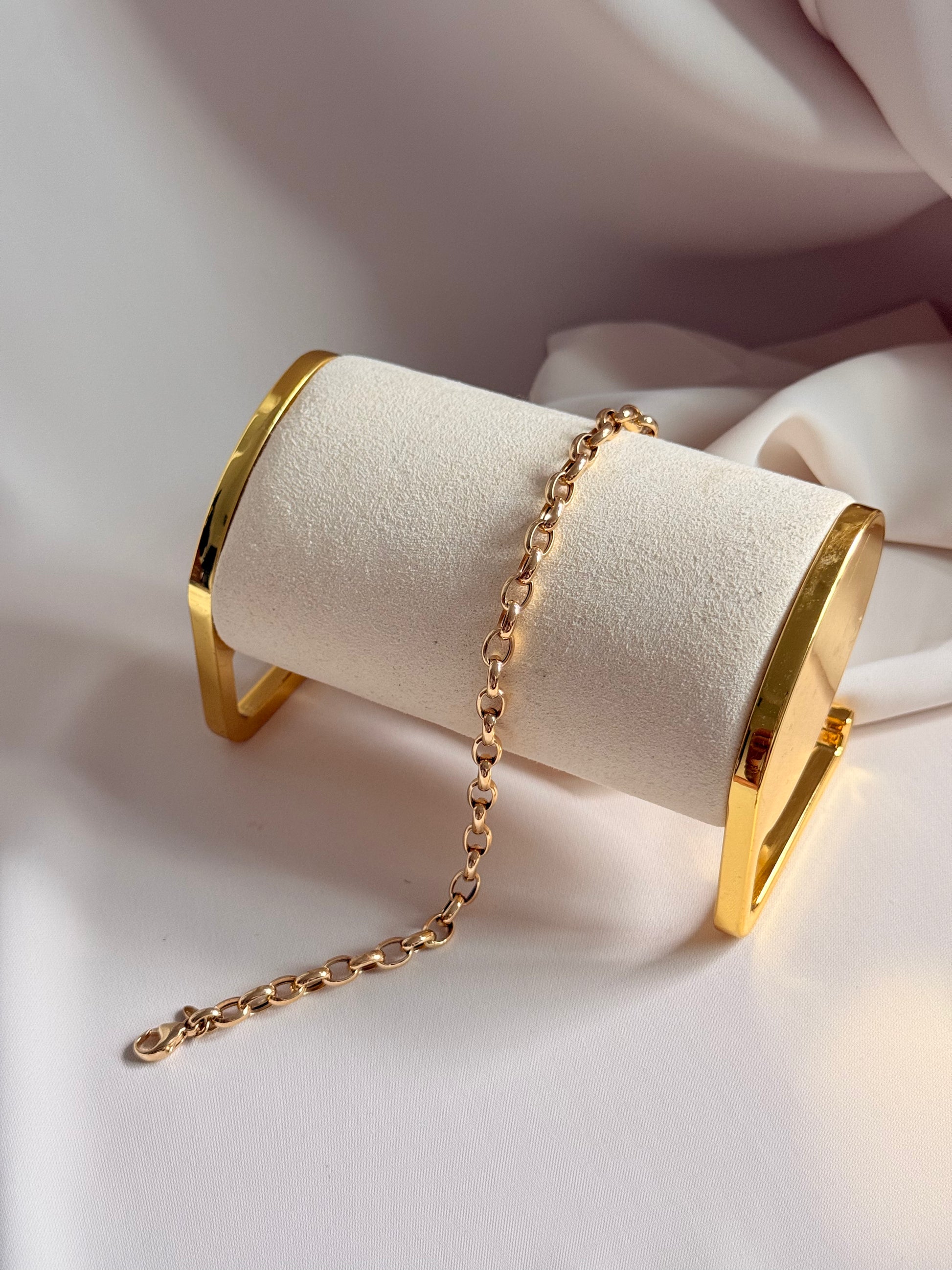 Rolo Link Bracelet 20cm 18K