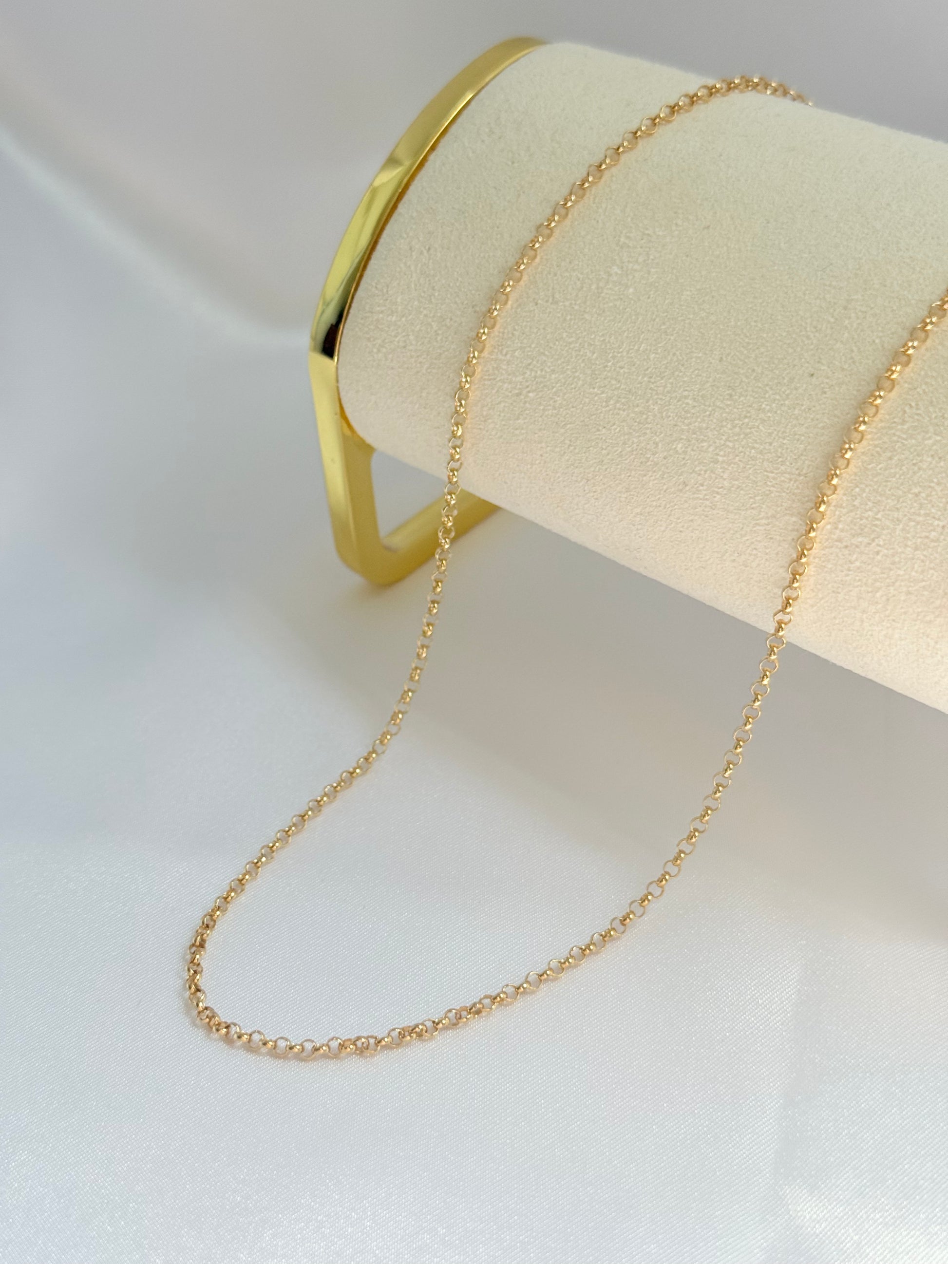 Rolo effect Necklace 14k 51cm