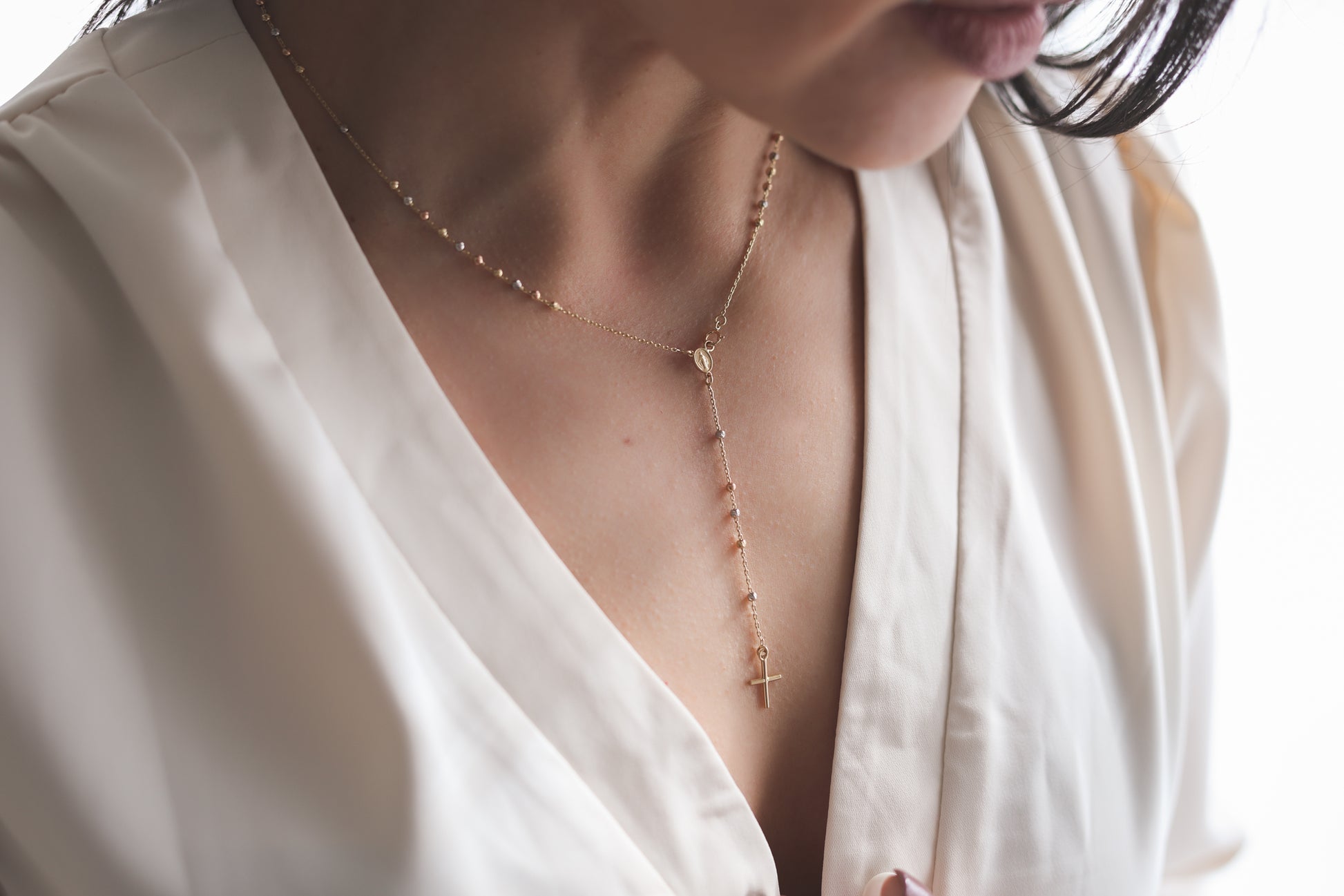 Rosario Necklace 45cm Adjustable 18K