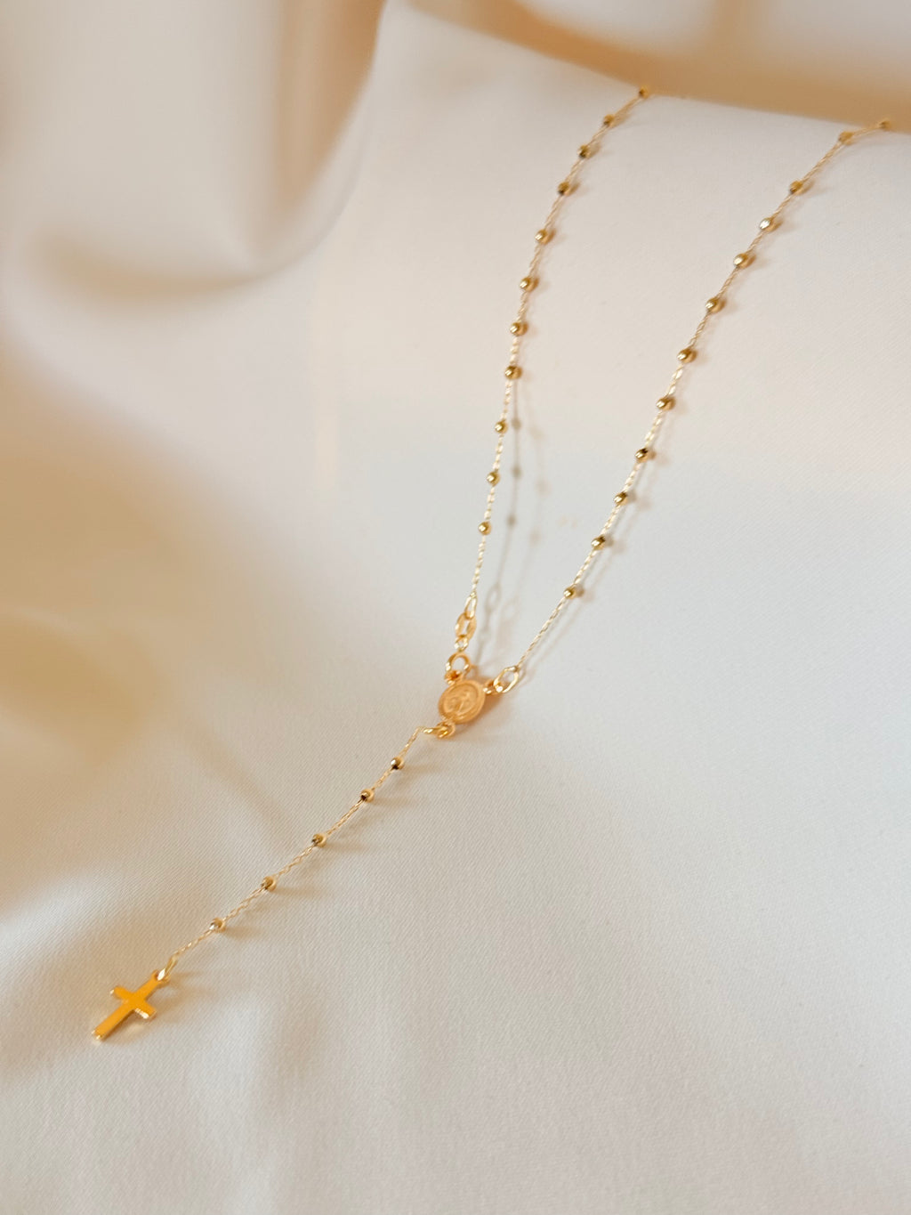 Rosario Necklace 45cm Adjustable 18K