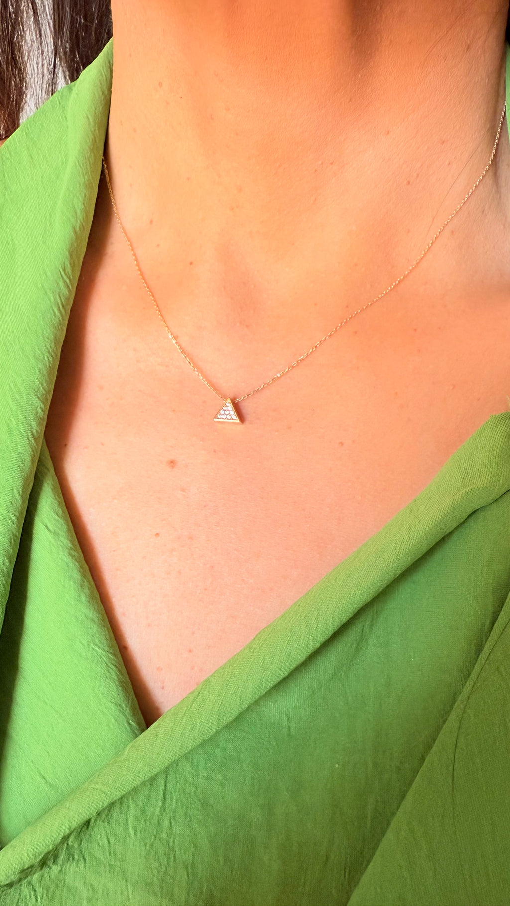 Choker Triangle Adjustable 46cm 14k