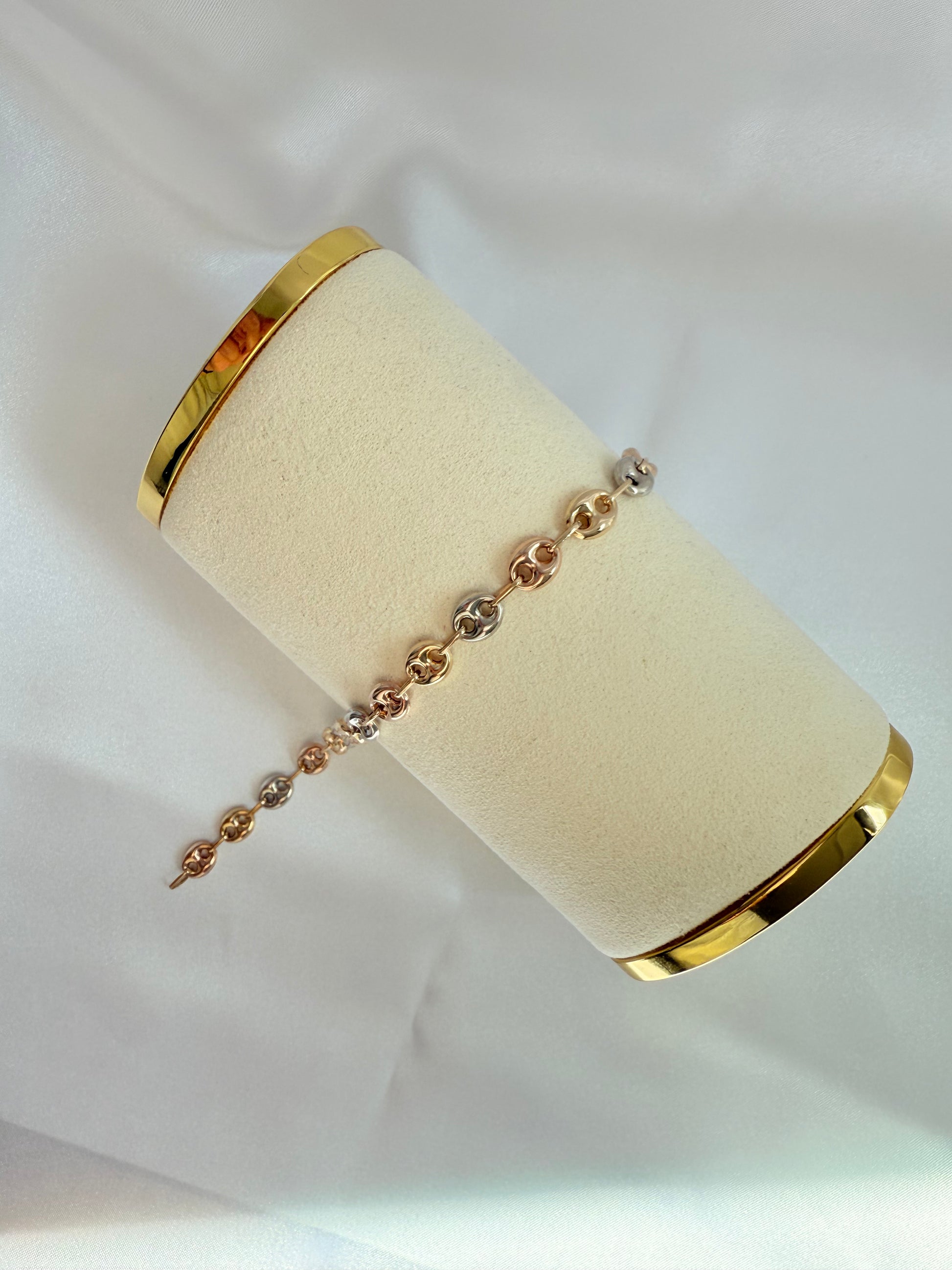 Tricolor Unisex Bracelet 18k