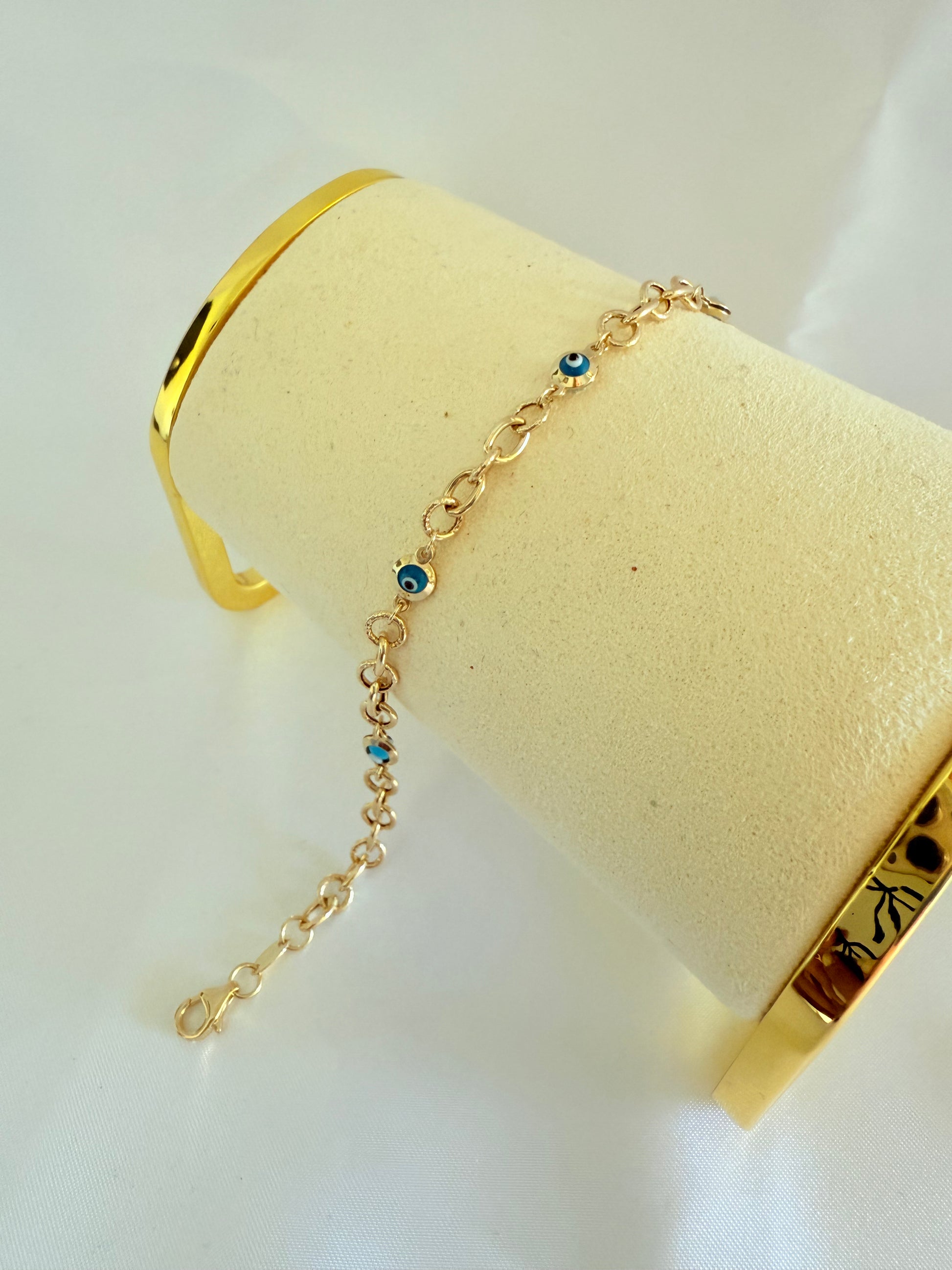Turkish Eye bracelet 14k