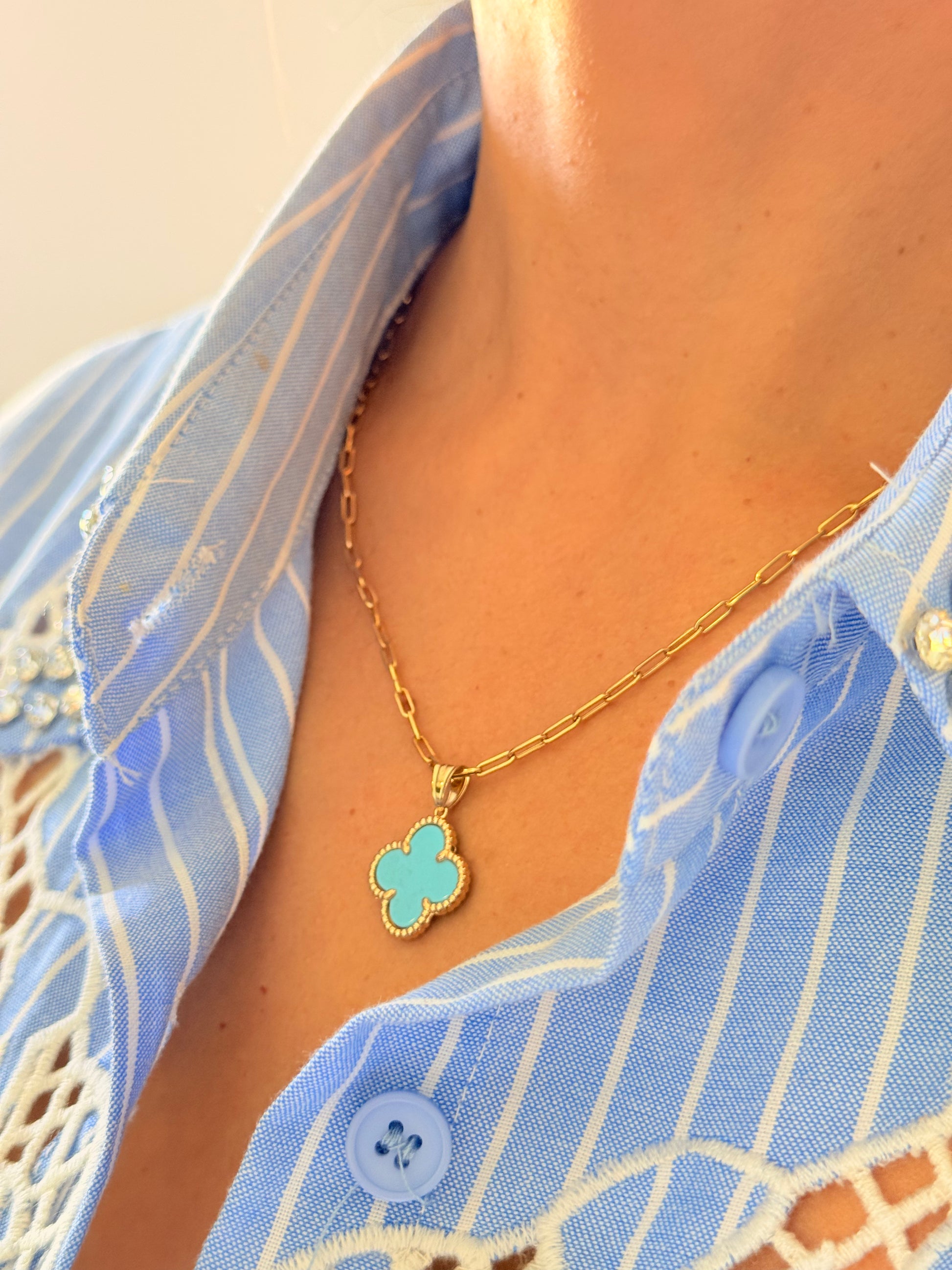 Tourcoise Necklace 50cm 18K