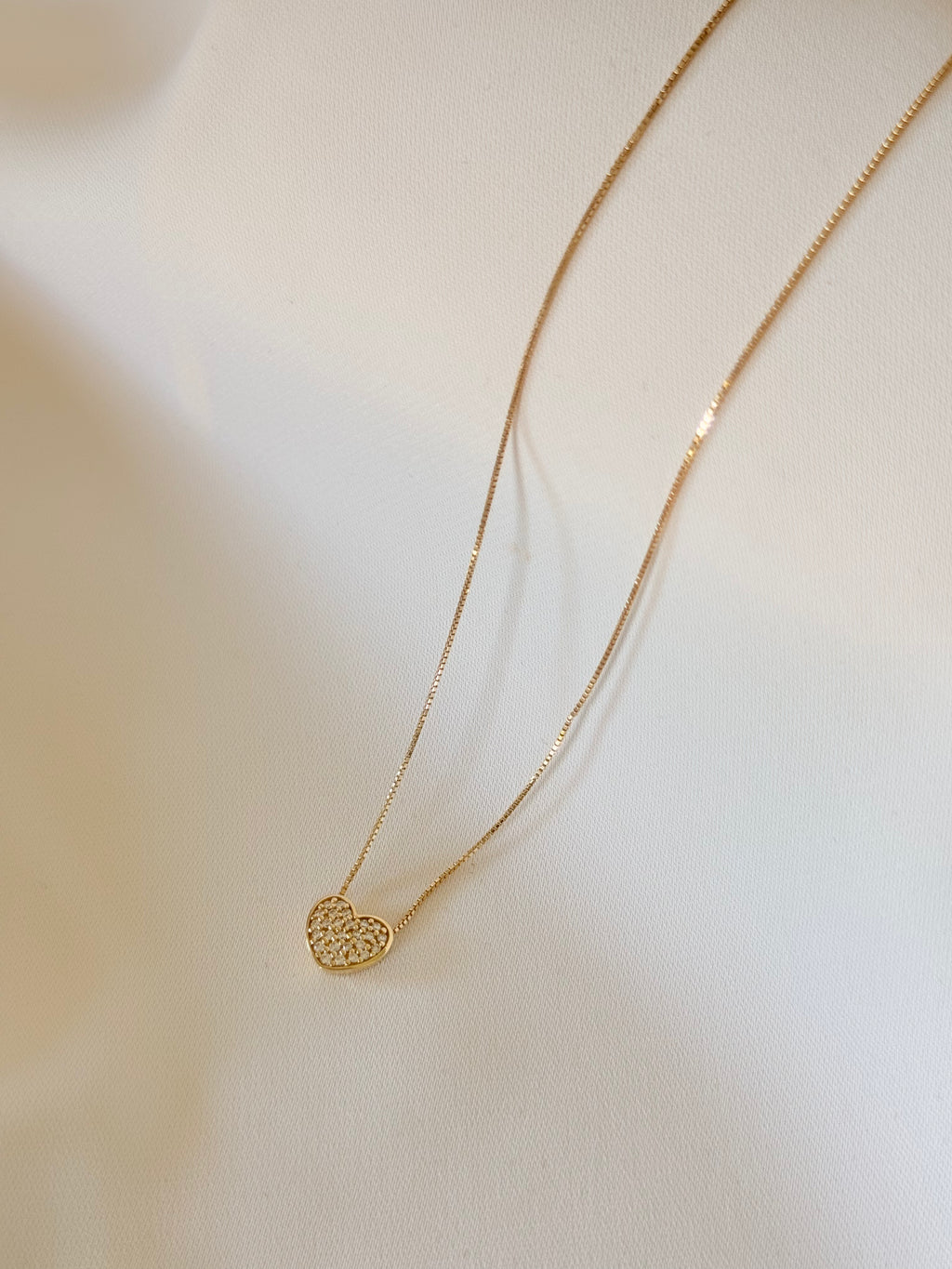 Zirconia Heart Necklace 18K