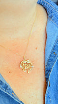 Life's Tree Necklace with Zirconia 45cm 14K