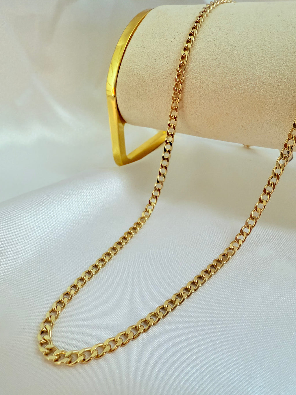 Cadena Barbada 50cm 14k