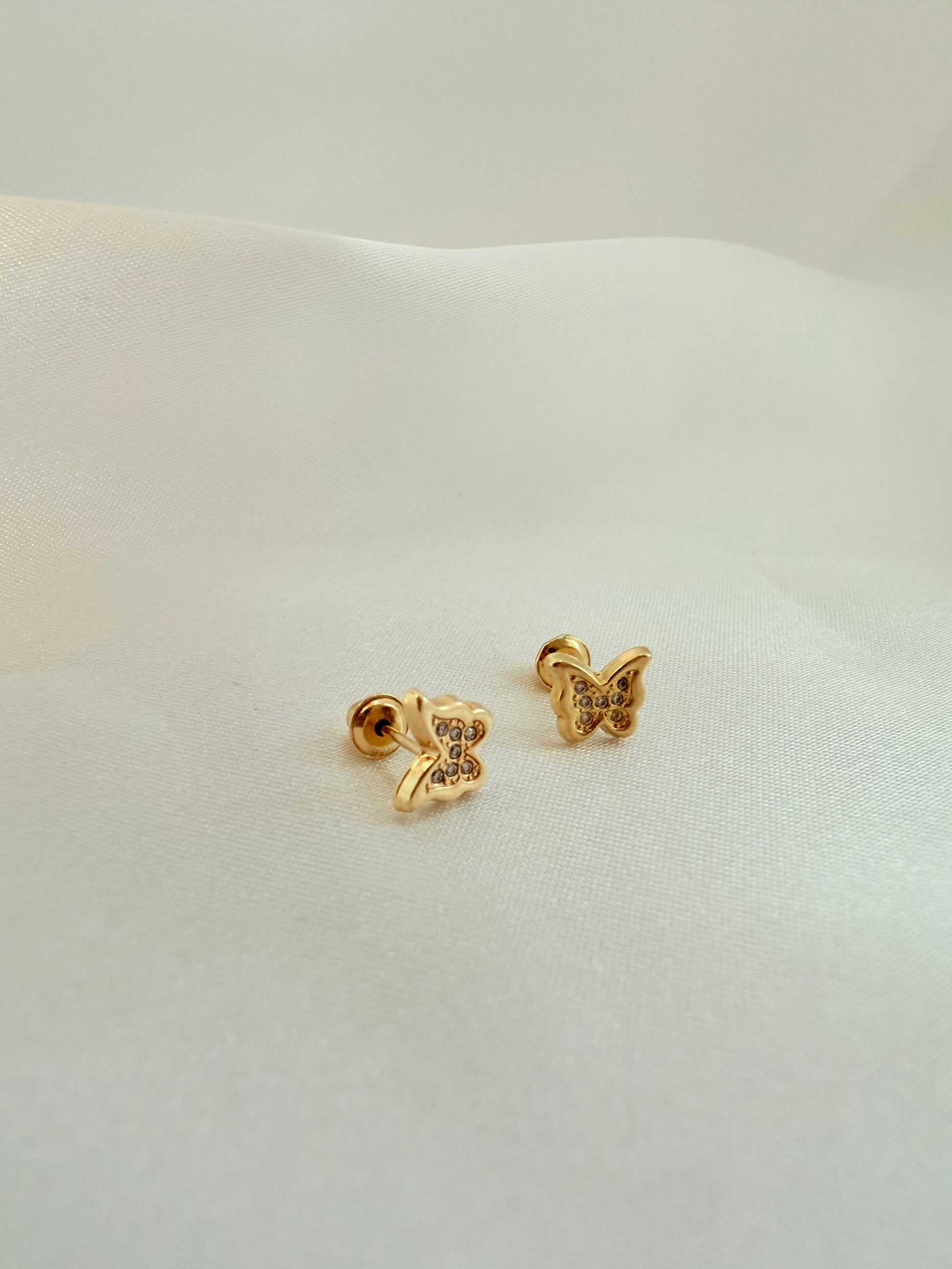 Butterfly and Zircones 18k