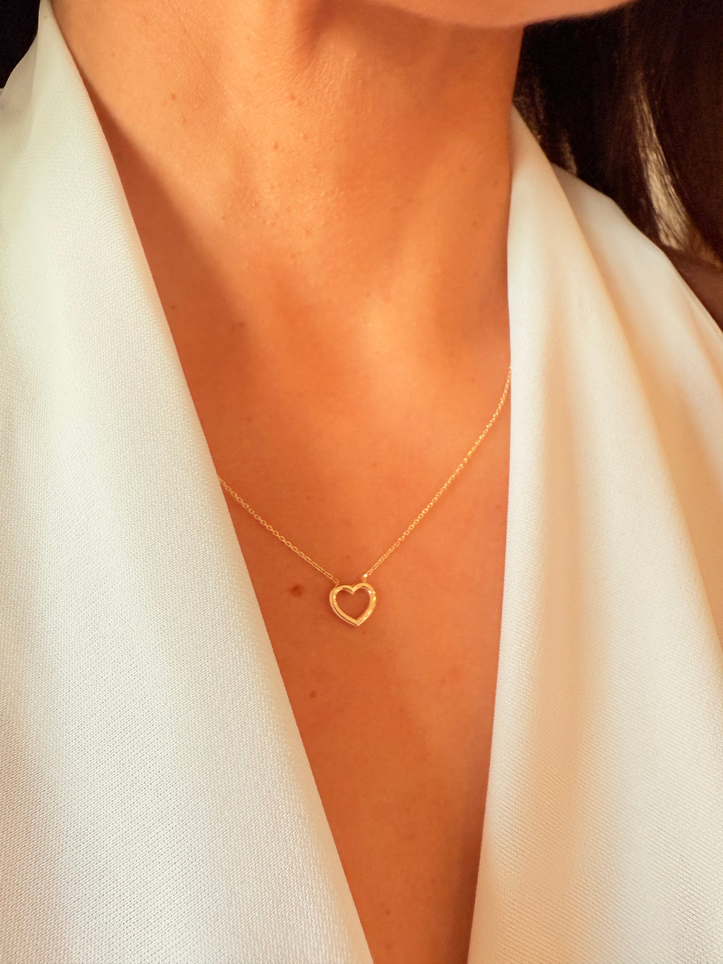 Choker Heart 43cm 14k