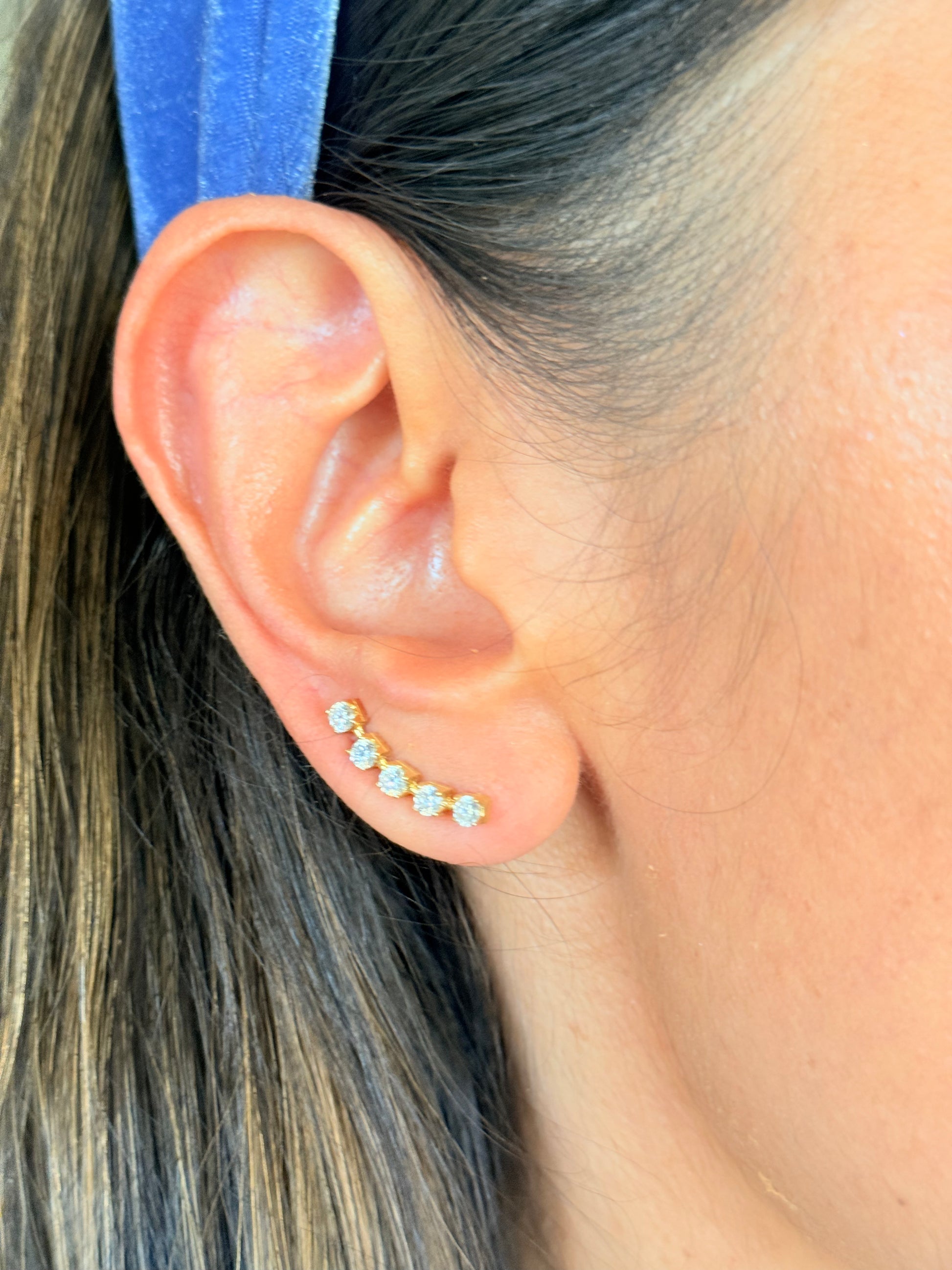 Earings Earcuff 5 CZ 18k