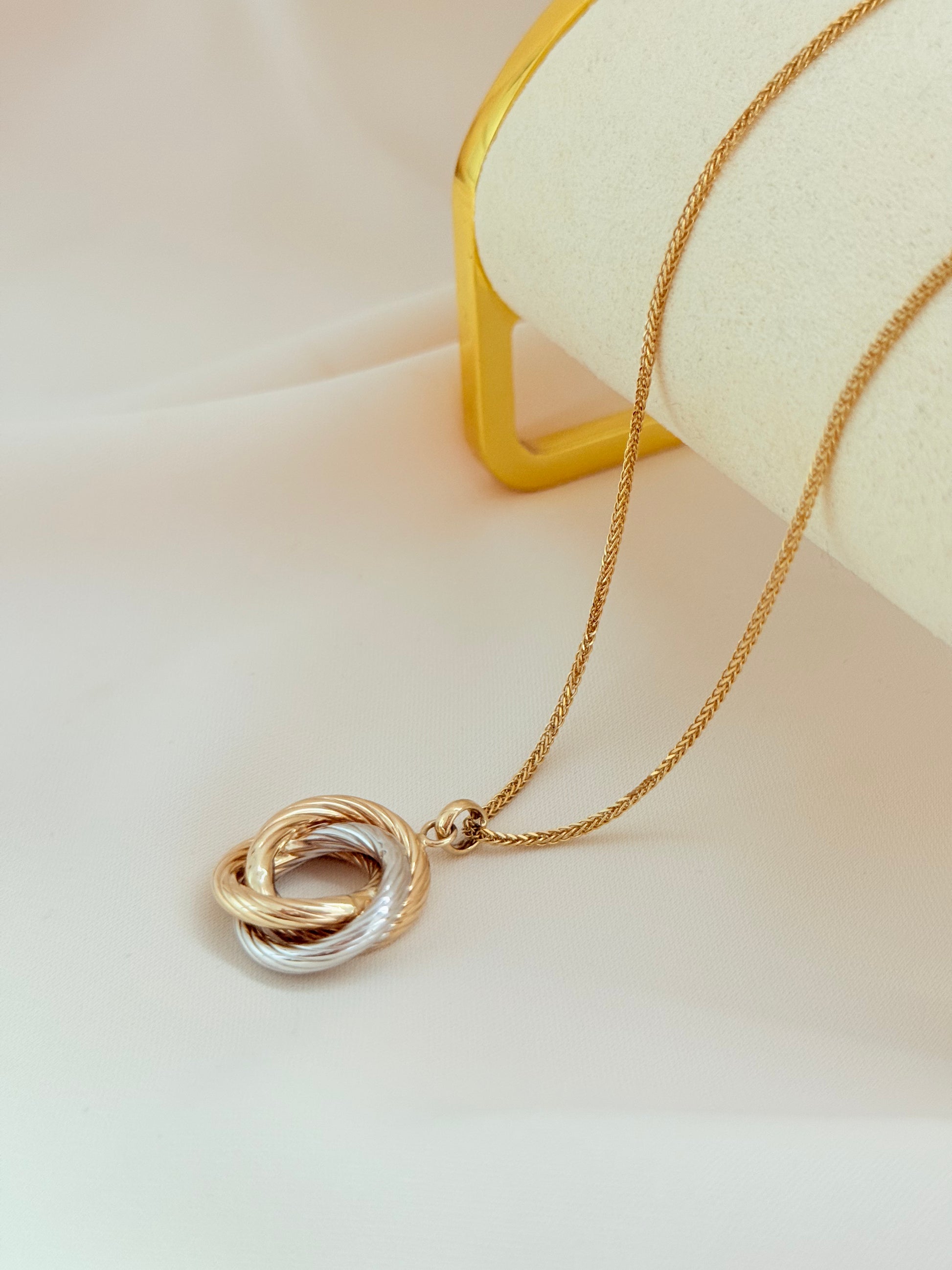 Necklace Spiguetta & Pendant 40cm 14k