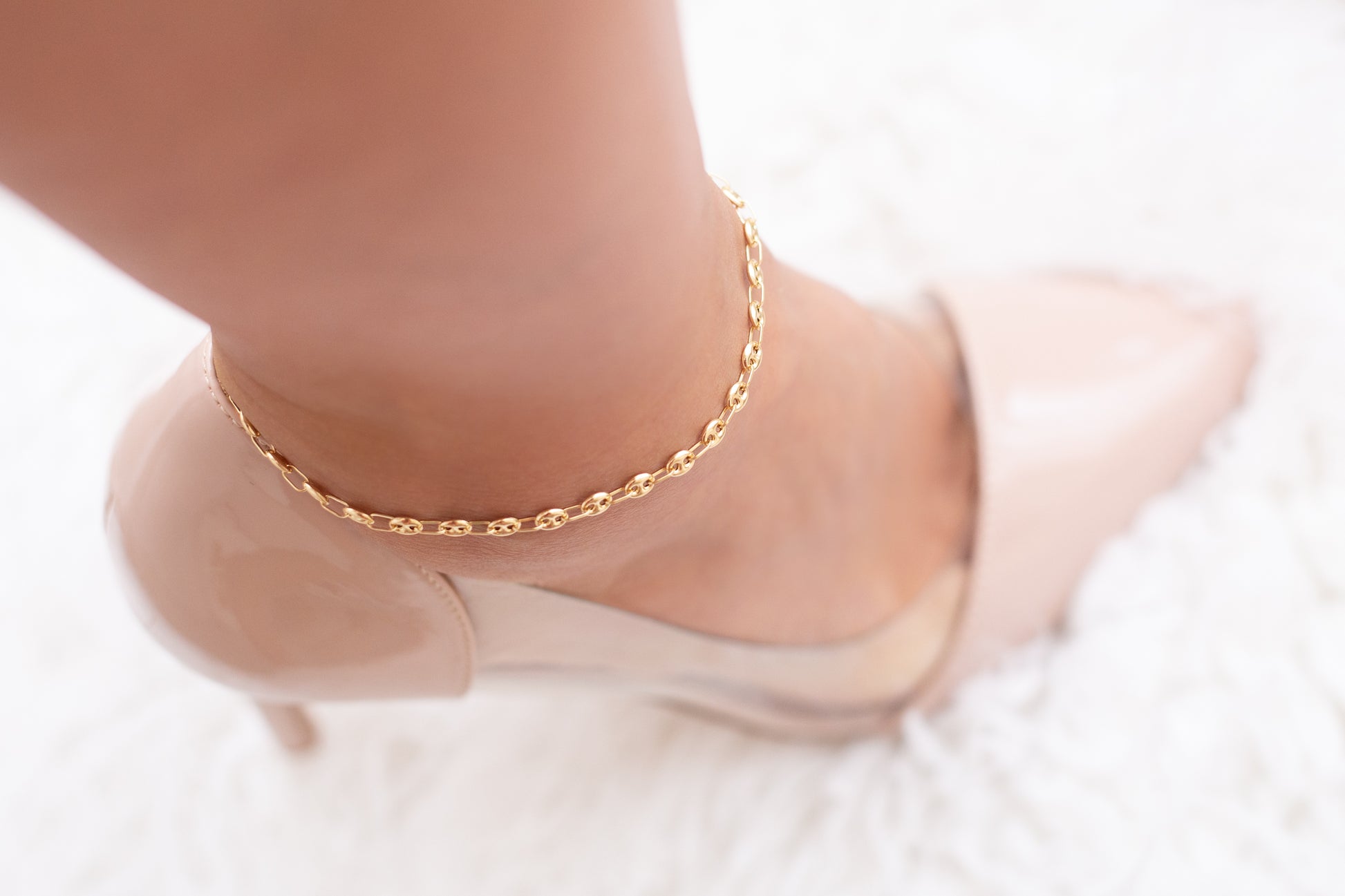 Anklet 25cm Adjustable 14K