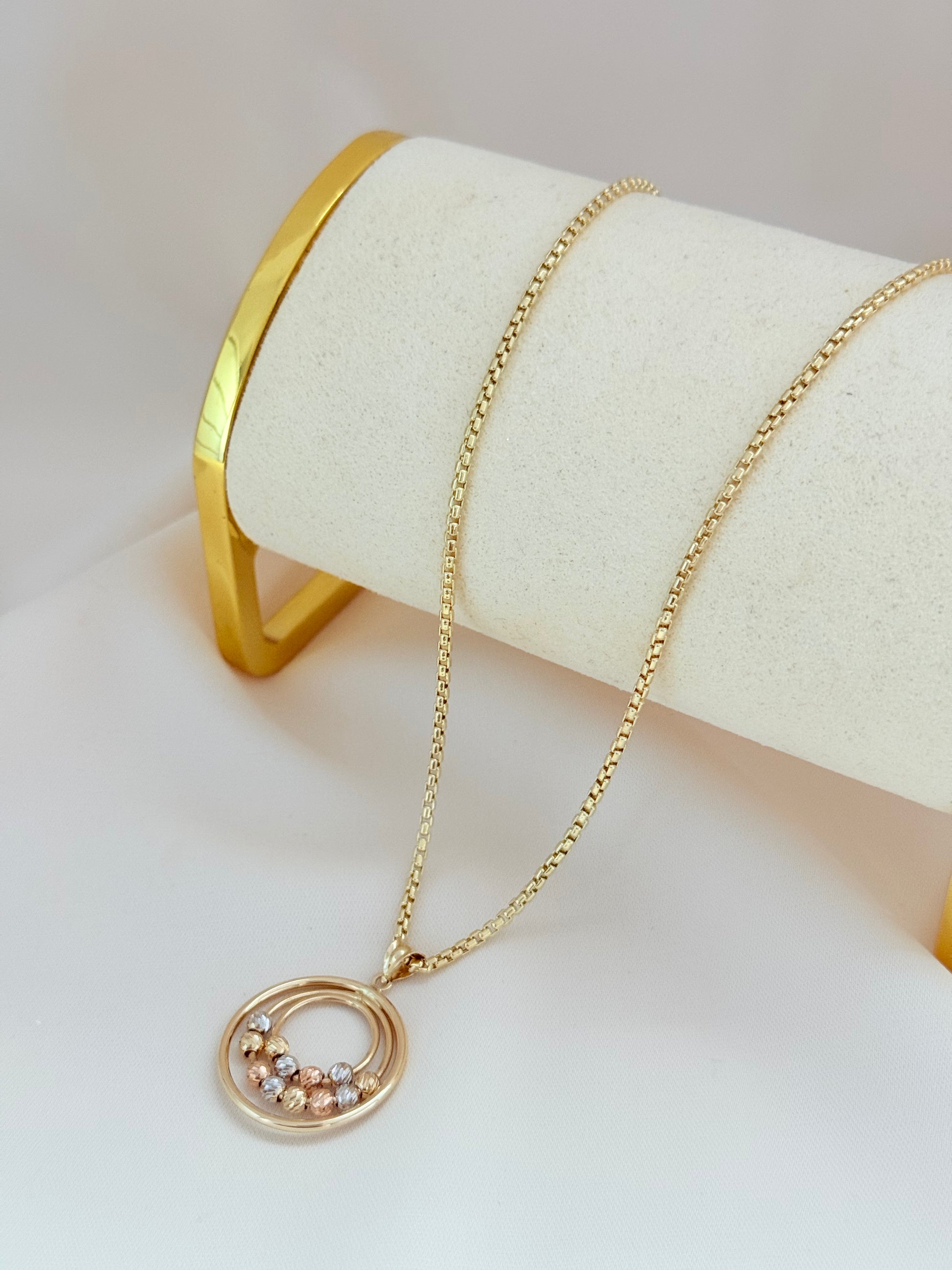 Necklace Veneciana 45cm & Pendant 14k